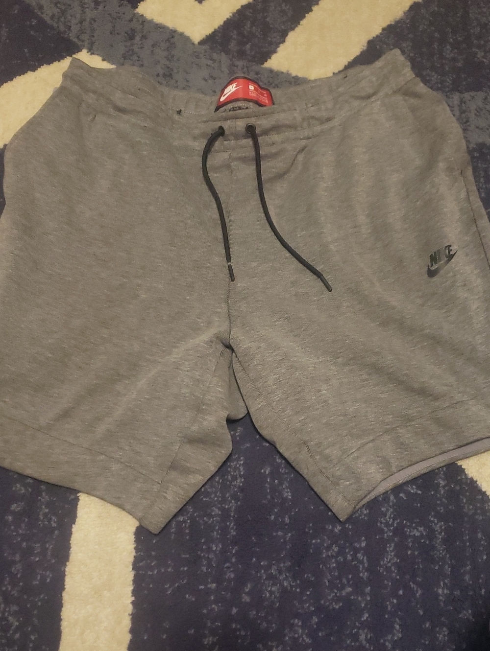 Nike Tech Men’s Gray Athletic Fleece Drawstring Shorts